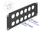 DELOCK 10 D-Typ Patchpanel 12 Port 2 HE schwarz