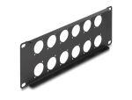 DELOCK 10 D-Typ Patchpanel 12 Port 2 HE schwarz