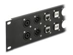 DELOCK 10 D-Typ Patchpanel 12 Port 2 HE schwarz
