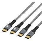 EFB Elektronik USB-CC-00006 USB Kabel USB 2.0 2 m USB C 0,48 Gbit/s 100 W Schwarz, Grau