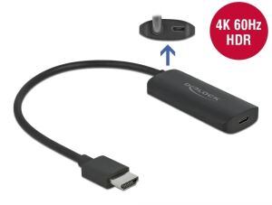DeLOCK Adapter HDMI-A Stecker zu USB Type-C Buchse (DP Alt Mode) 4K 60 Hz