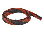 DELOCK Geflechtschlauch dehnbar 2 m x 19 mm schwarz-rot
