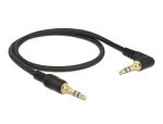 Delock Klinkenkabel 3,5 mm 3 Pin St. zu st. 0,5m schwarz