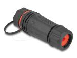 DELOCK Kabelverbin.RJ45 BuBu Cat.6A Geh. wasserfest Verschl