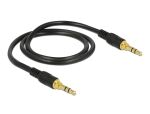 DELOCK Klinkenkabel 3.5mm 3Pin St > St 0.5m schwarz