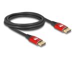 DELOCK DisplayPort Kabel 8K 60Hz 2m rot Metall