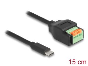 DELOCK USB 2.-C St /Terminalblock Adapter+Drucktaster 15