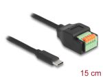 DELOCK USB 2.-C St /Terminalblock Adapter+Drucktaster 15
