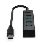 Lindy 43324 Schnittstellen-Hub USB 3.2 Gen 1 (3.1 Gen 1) Type-A 5000 Mbit/s Schwarz