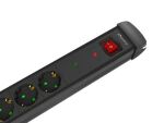 Lanberg SP1-05F-0500-BK Verlängerungskabel 5 m 5 AC-Ausgänge Drinnen Schwarz