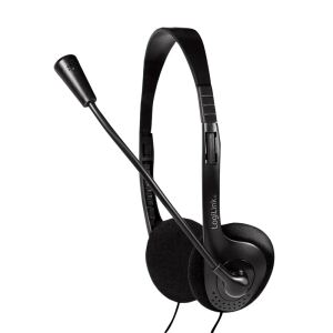 LogiLink HS0052 Kopfhörer & Headset Kabelgebunden Kopfband Büro/Callcenter Schwarz