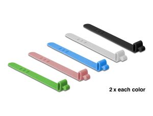 DELOCK Silikon-Kabelbinder wiederverwendbar 10 Stück