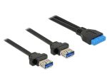 Delock Kabel USB 3.0 Pfostenbuchse 2,00 mm 19 Pin 2 x USB