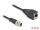 DeLOCK M12 Kabel X-kodiert 8 Pin Stecker zu RJ45 Buchse PVC 0,5 m