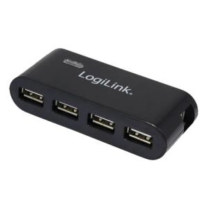 LogiLink UA0085 Schnittstellen-Hub 480 Mbit/s Schwarz