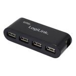 LogiLink UA0085 Schnittstellen-Hub 480 Mbit/s Schwarz