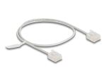 DeLOCK RJ45 Netzwerkkabel Cat.6 UTP Ultra Slim 0,5 m grau mit kurzen Steckern