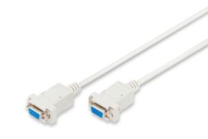 DIGITUS Null-Modem Anschlusskabel, 1,8m, beige