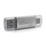 MediaRange MR940-1 USB-Stick 512 GB USB Type-A / USB Type-C 3.2 Gen 1 (3.1 Gen 1) Silber