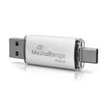 MediaRange MR940-1 USB-Stick 512 GB USB Type-A / USB Type-C 3.2 Gen 1 (3.1 Gen 1) Silber