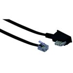 Schwaiger 6.0m RJ-11 - TAE-N 6 m Schwarz