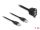 DeLOCK USB 2.0 Kabel 2 x USB Typ-A Stecker zu 2 x USB Typ-A Buchse mit Schrauben zum Einbau 1 m schwarz
