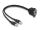 DeLOCK USB 2.0 Kabel 2 x USB Typ-A Stecker zu 2 x USB Typ-A Buchse mit Schrauben zum Einbau 1 m schwarz