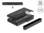 DeLOCK USB Type-C Konverter für 1 x M.2 NVMe SSD + 1 x SATA SSD / HDD mit Klon Funktion