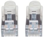 Intellinet Premium Netzwerkkabel, Cat6a, S/FTP, 100% Kupfer, Cat6a-zertifiziert, LS0H, RJ45-Stecker/RJ45-Stecker, 1,0 m, grau