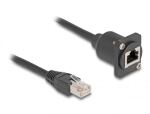 DELOCK D-Typ RJ45 Kabel Stecker zu Buchse Cat.5e SW 20 cm