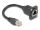 DELOCK D-Typ RJ45 Kabel Stecker zu Buchse Cat.5e SW 20 cm