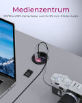 ICY BOX IB-HUB1404A, Tisch-Hub, 2x Type-A, 1x Type-C, 1x Audio Ein-/Ausgang, 1x SD/MicroSD Slot