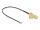 DeLOCK Antennenkabel RP-SMA 90° PCB Buchse zum Einbau zu I-PEX Inc., MHF® 4L Stecker 1.13 25 cm Gewindelänge 15 mm