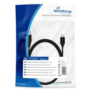 MediaRange MRCS182 USB Kabel USB 3.2 Gen 1 (3.1 Gen 1) 1,8 m USB A USB C 5 Gbit/s Schwarz