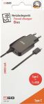 2GO 797167 Ladegerät für Mobilgeräte Universal Schwarz AC Drinnen