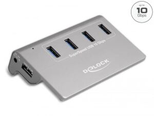 DELOCK USB 3.2 Gen 2 Hub mit 4 USB Typ-A Ports