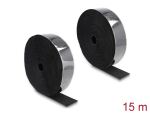 DELOCK Klettband selbstklebend Haft/Flauschband 15mx50mm SW