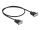 DeLOCK Seriell Kabel RS-232 D-Sub9 Buchse zu Buchse Nullmodem mit schmalem Steckergehäuse 0,5 m