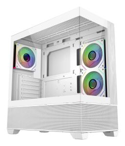 Cooler Master Elite 690 Wood Midi Tower Weiß