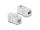 DeLOCK Keystone Modul Kupplung RJ45 Buchse zu Buchse Cat.6A 90° gewinkelt Kunststoff UTP weiß