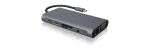 ICY BOX IB-DK4040-CPD, 10 in 1 USB Type-C® Notebook DockingStation, 1x HDMI 4K60Hz, 1x VGA, 3x USB-A, 1x USB-C(PD Only), 1x Audiocombo