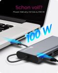 ICY BOX IB-DK4040-CPD, 10 in 1 USB Type-C® Notebook DockingStation, 1x HDMI 4K60Hz, 1x VGA, 3x USB-A, 1x USB-C(PD Only), 1x Audiocombo