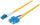 Intellinet Glasfaser LWL-Anschlusskabel, Duplex, Singlemode, LC/SC, 9/125 µm, OS2, 5 m, gelb
