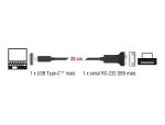 DELOCK Adapter USB Type-C zu 1 x Seriell RS-232 D-Sub 9