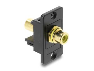 DELOCK Panel Mount Cinch Bu.zu Cinch Bu.vergold.gelb/schwarz