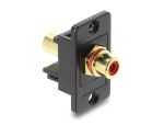 DELOCK Panel Mount Cinch Bu.zu Cinch Bu.vergold. rot/schwarz