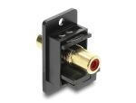 DELOCK Panel Mount Cinch Bu.zu Cinch Bu.vergold. rot/schwarz