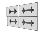 Equip 32"-65" Modulare Push und Pop TV-Wandhalterung
