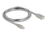 DELOCK USB 2.0 Kabel mit Metallmantel USB Typ-A St > C St 1m
