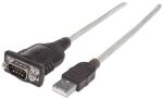 Manhattan USB auf Seriell-Konverter, Zum Anschluss eines seriellen Geräts an einen USB-Port, Prolific PL-2303RA-Chipsatz, 1,8 m